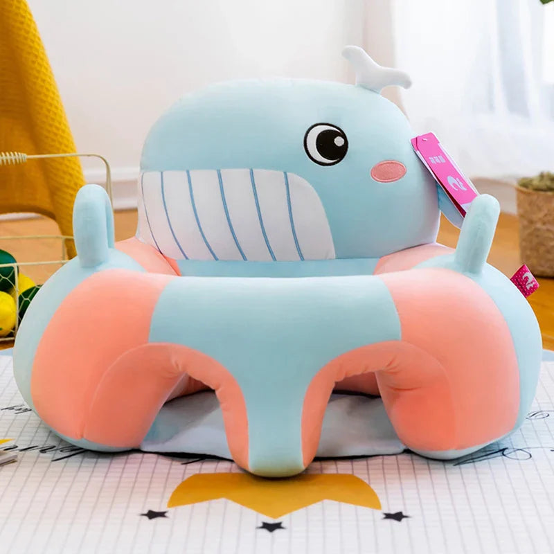 Baby Sofa Support Seat Cover Plush Chair Learning To Sit Comfortable Cartoon Toddler Nest Puff ChairToy Baby Floor Plush Lounger