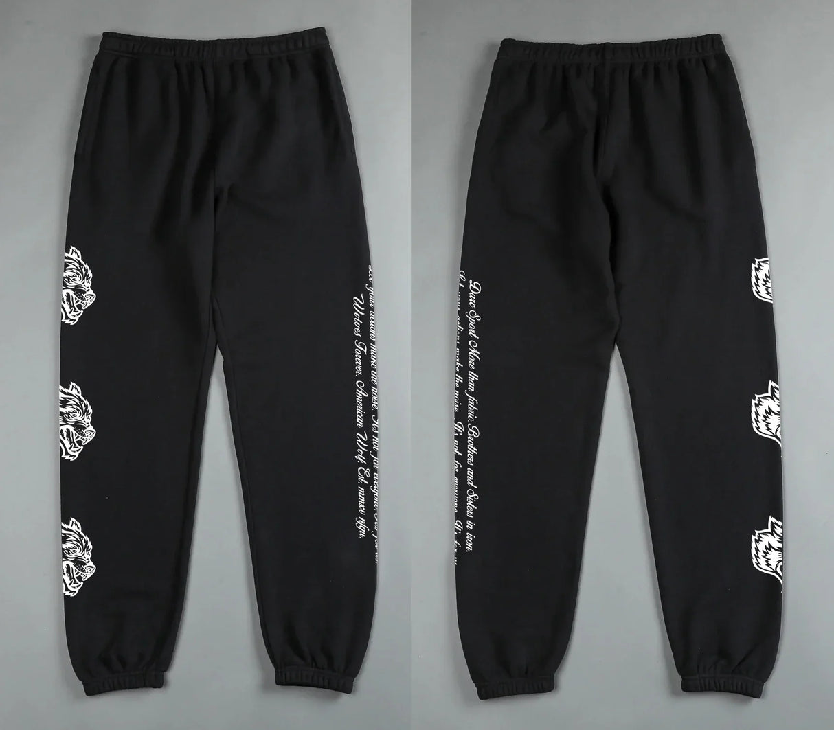 DARC Wolves Joggers Street Pants Casual Warm Oversize Baggy Joggers US Oversize