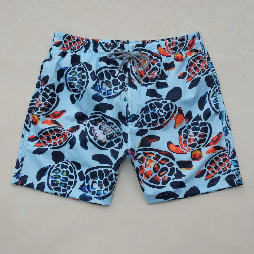 Wholesale Swimming Trunks for Men Cartoon Brand Turtle Beach Shorts Quick Dry Swimsuits Man Bermuda Masculina Men Clothing