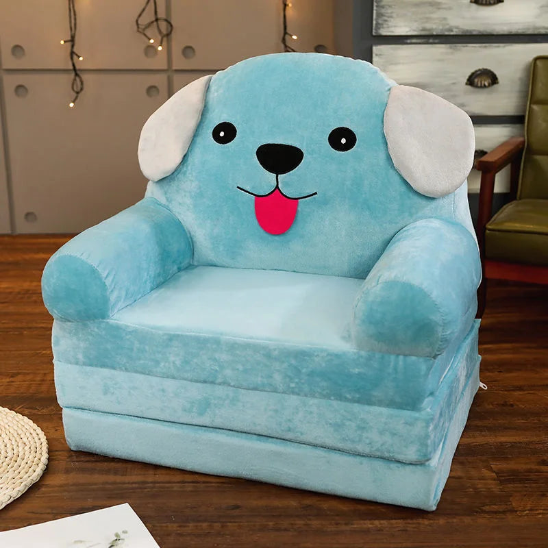 Sofas Children Sofa Cute Cartoon Lazy Folding Small Sofa Bed Girl Princess Baby Toddler Dual-purpose Child Seat Sofas Princess