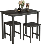 5 Pieces Dining Table Set, Kitchen Table Set with Faux Marble Top Table and 4 Faux Leather Upholstered Chairs for Kitchen,