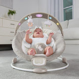 Bouncer Seat with Light Up Toy Bar & Tummy Time Pillow Bed Bases & Frames Plush Fabrics To Snuggle Chaise Lounge