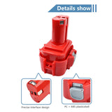 9.6V 3.5Ah Ersatzakku für Makita PA09 9120 9134 9135 9135A 9102 6207D 6222D 6261D 6207D 192595-8 192596-6 Power Tool Battery