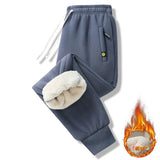 Shake Down Men's Autumn and Winter New Patchwork Elastic Waist Fashion Drawstring Zipper Pocket Solid Color Sports Casual Pants