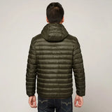 Men's All-Season Ultra Lightweight Packable Down Jacket Water and Wind-Resistant Breathable Coat Big Size Men Hoodies Jackets