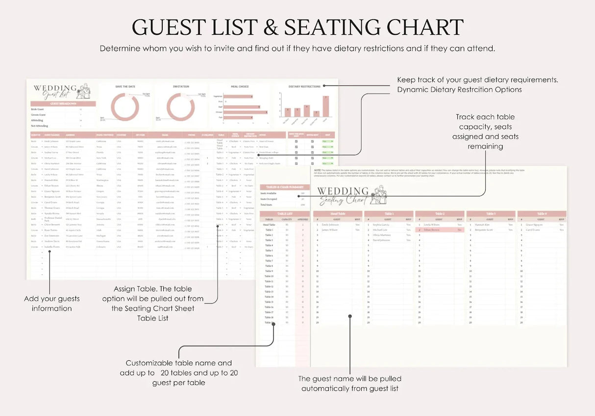 Wedding Planner Spreadsheet